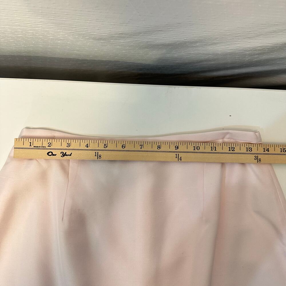 Vintage Daved Warren Womens 10 Skirt Vest Silk Suit Pastel Pink Embroidered - Picture 14 of 16